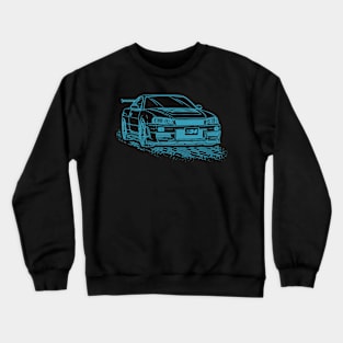 Nissan Skyline GTR R34 Lineart Blueprint Crewneck Sweatshirt